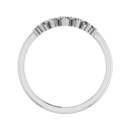 Ayla Curved Trendy Lab Diamond Wedding Ring