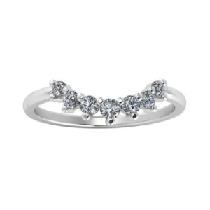 Ayla Curved Trendy Lab Diamond Wedding Ring