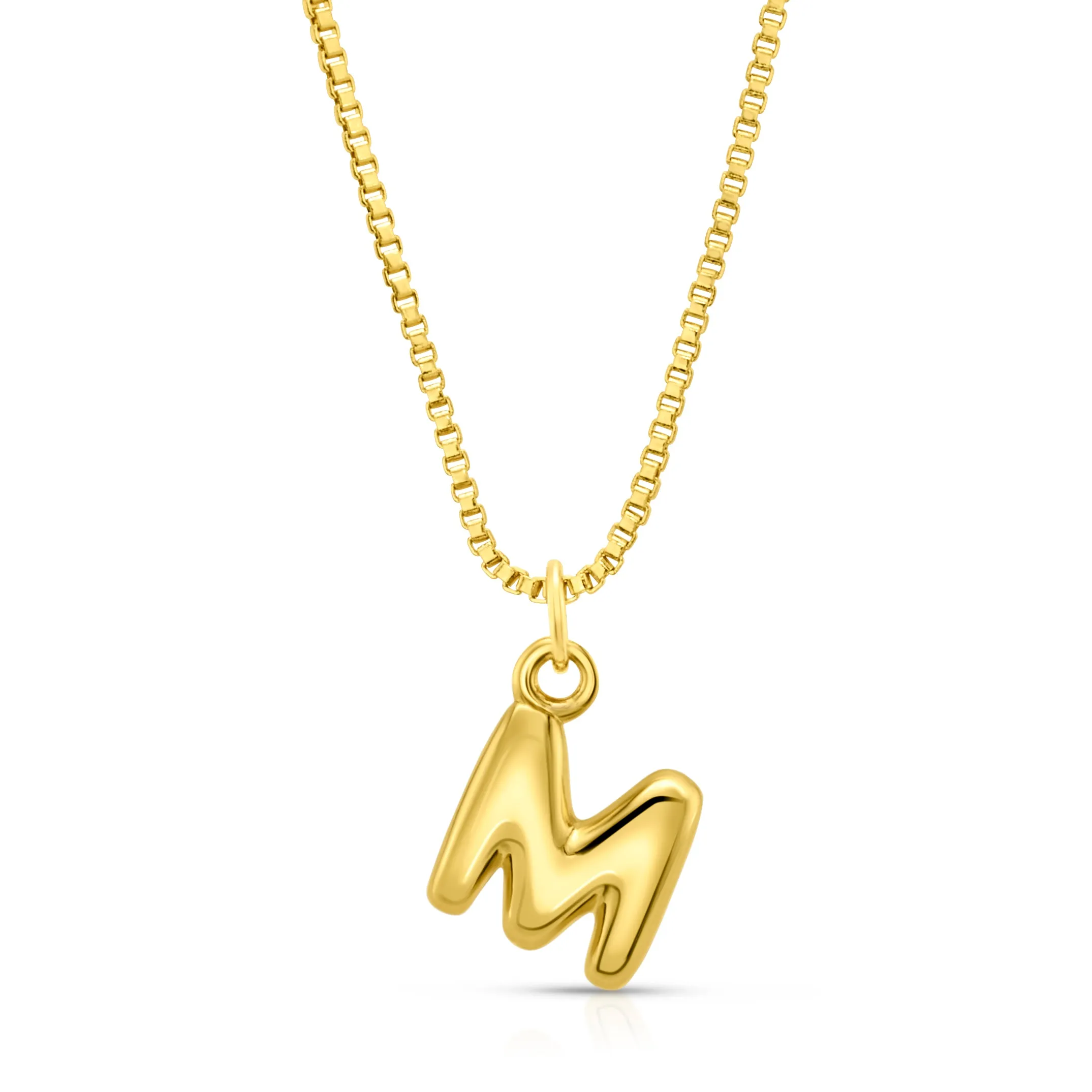 BABY BUBBLE INITIAL NECKLACE, GOLD