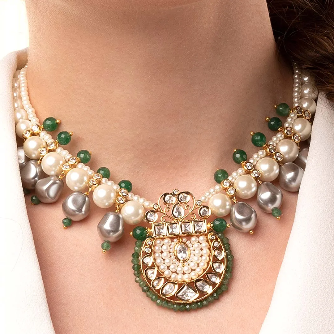 Bespoke Necklace With Pearls & Agate - MYJBRBLN 21