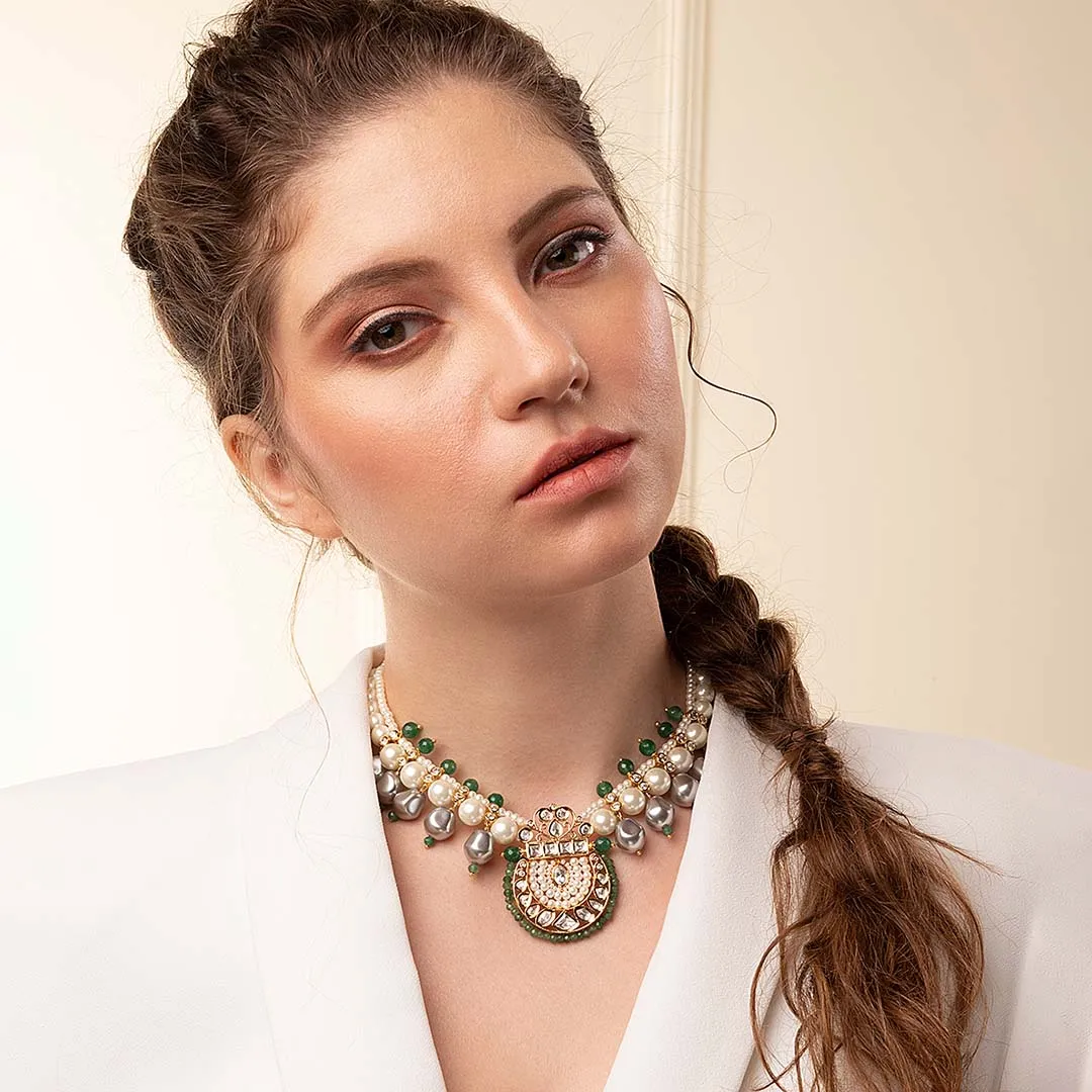 Bespoke Necklace With Pearls & Agate - MYJBRBLN 21