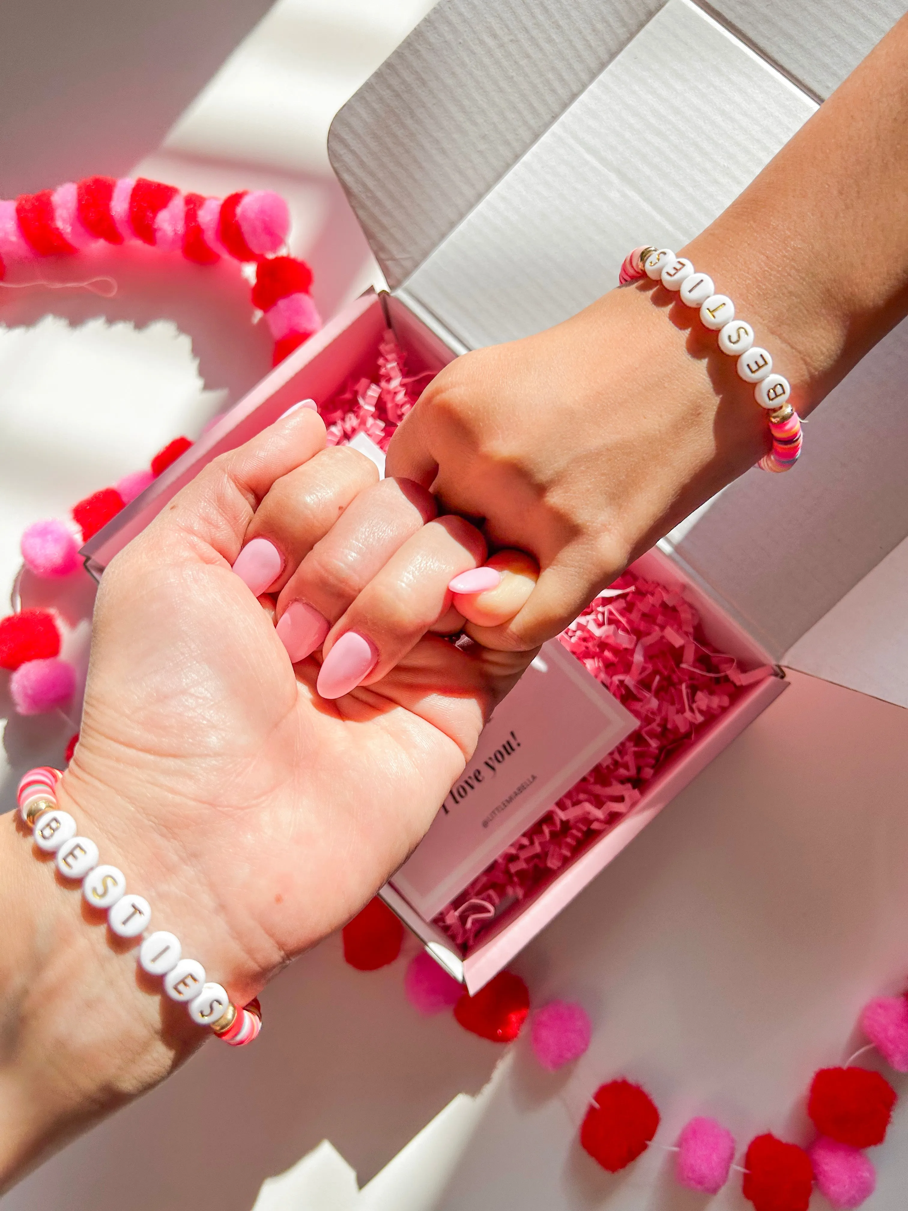 Besties Mommy and Me Bracelet set with Note, gifts for daughters from mothers
