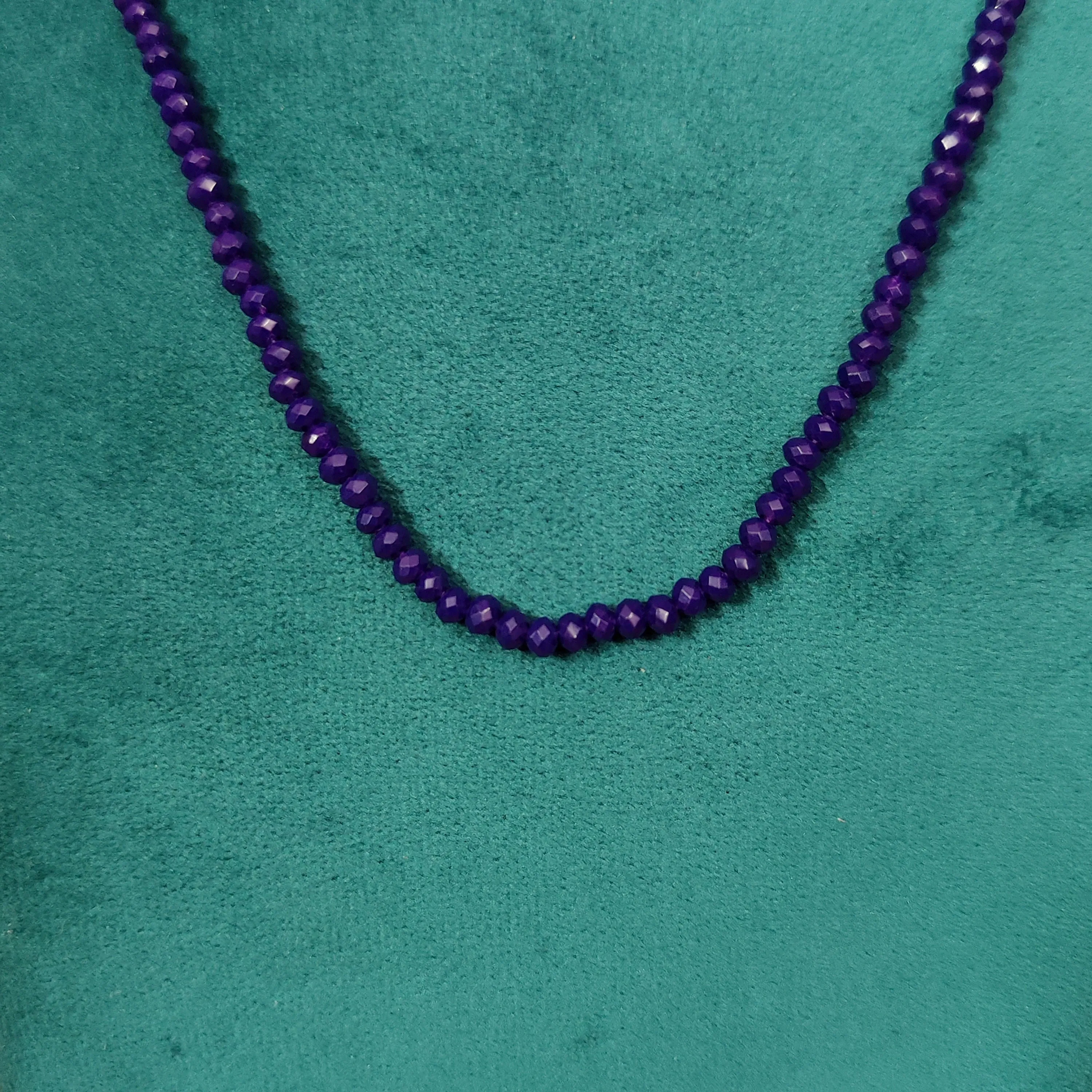 BLUE ONYX SINGLE LINE 16.5INCH NECKLACE