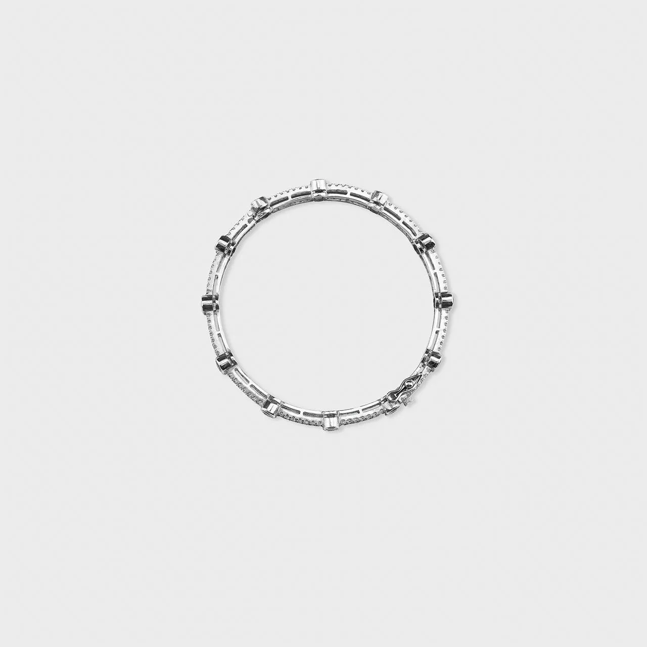 Blue Stone Silver Swarovski Bangles - 930 Recycled Silver