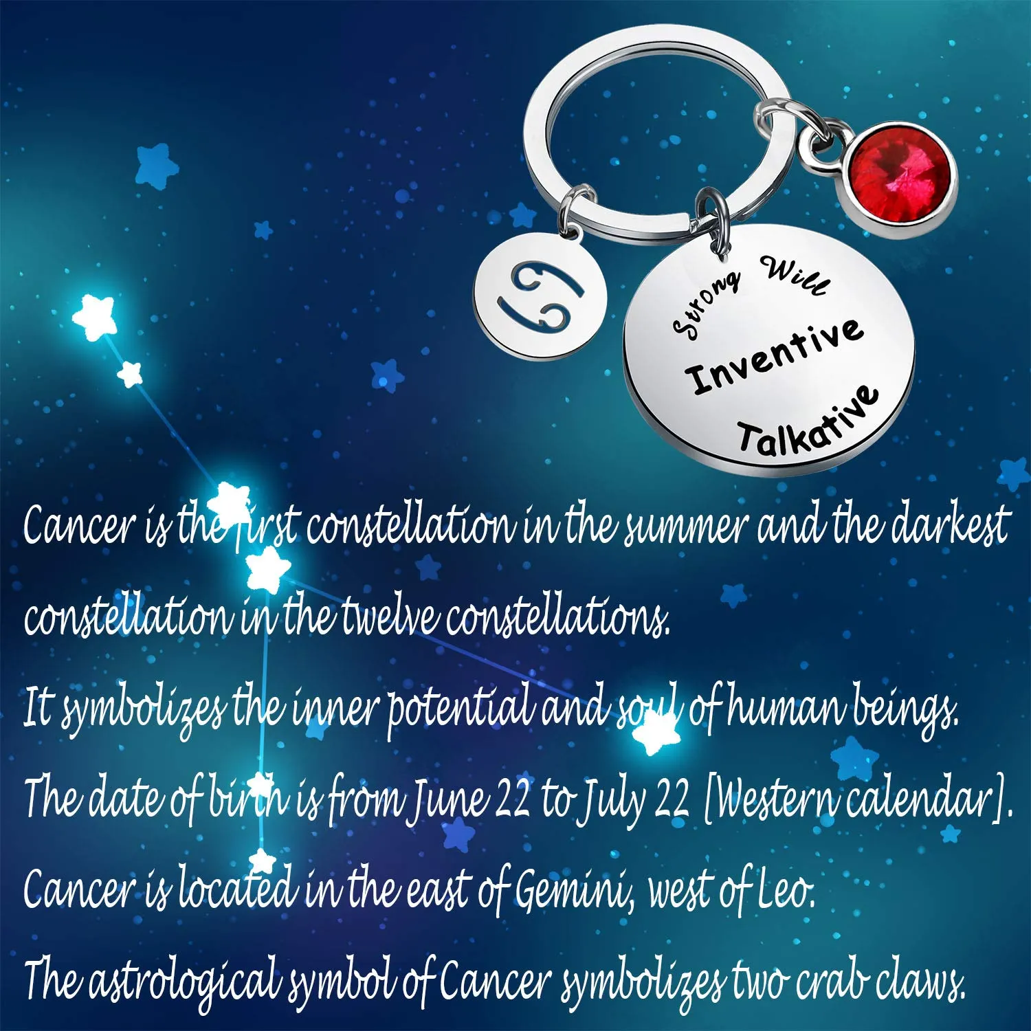 bobauna 12 Zodiac Constellation Keychain Birthstone Astrology Horoscope JewelryBirthday Gift Gift for Family Friend inventive talkative keychain
