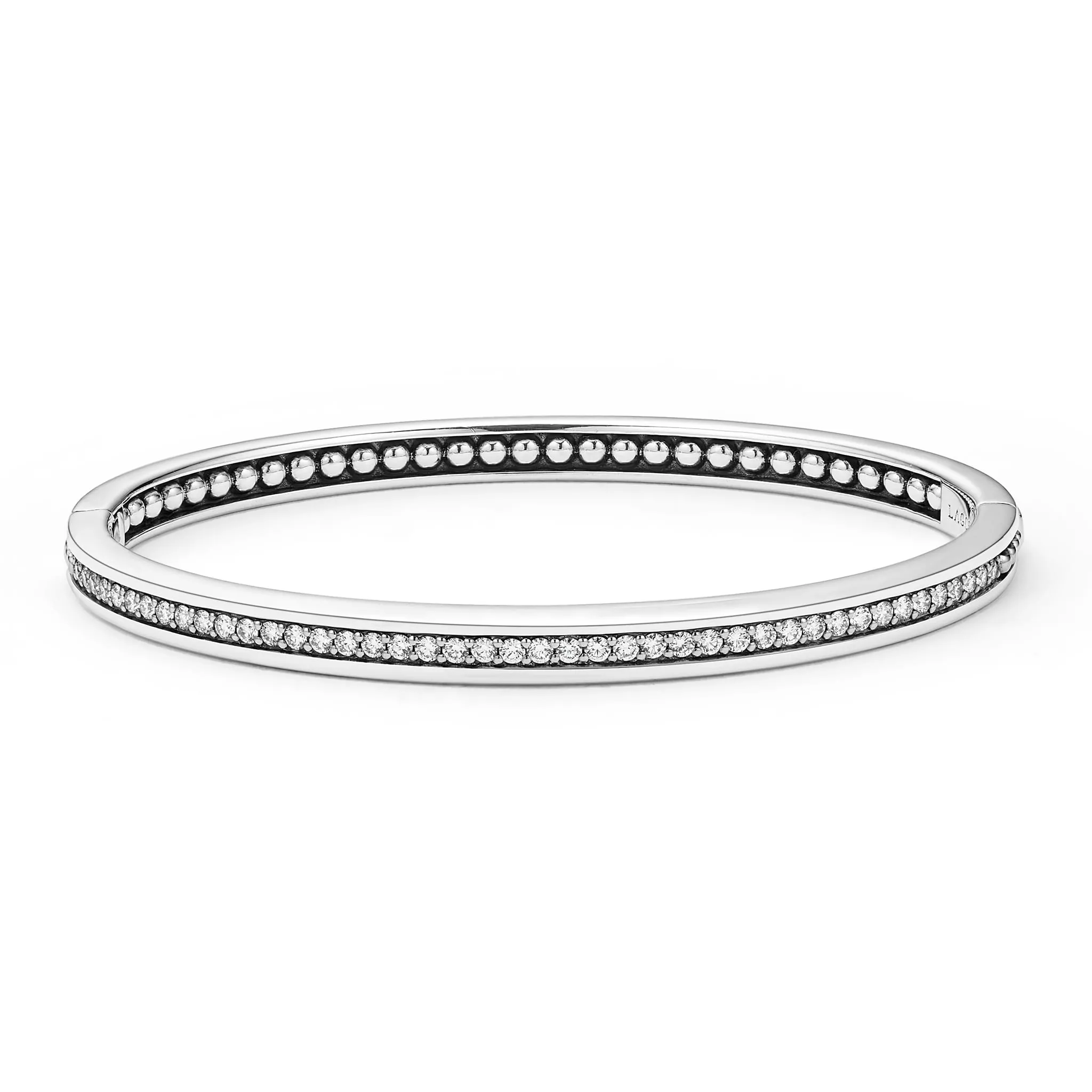 Caviar Spark Silver and Diamond Bangle Gift Set