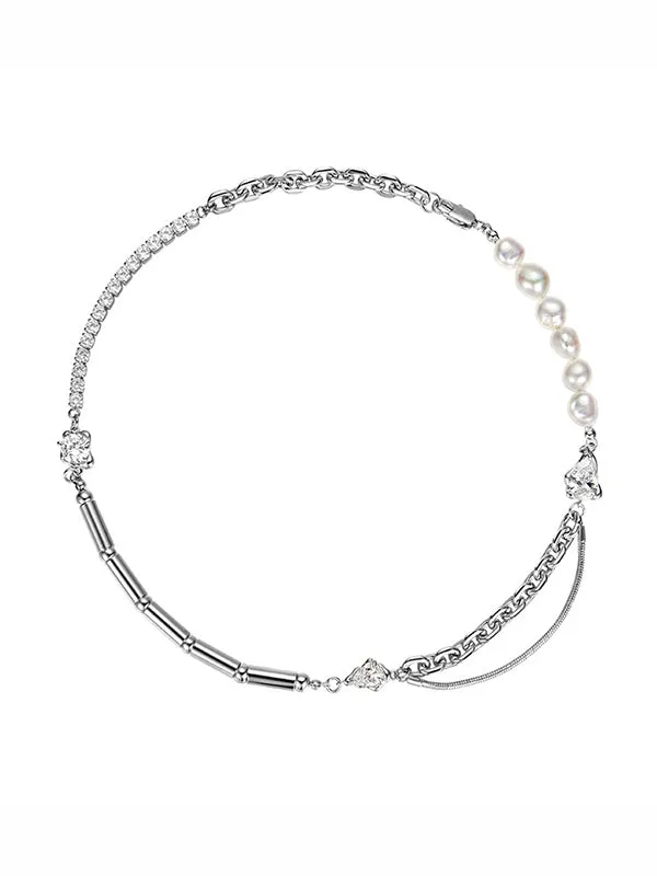 Chains Geometric Rhine Stones Necklaces Accessories
