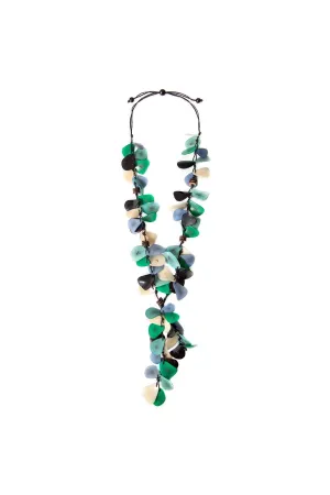 Chelsea Organic Tagua Necklace In Biscayne Bay & Emerald