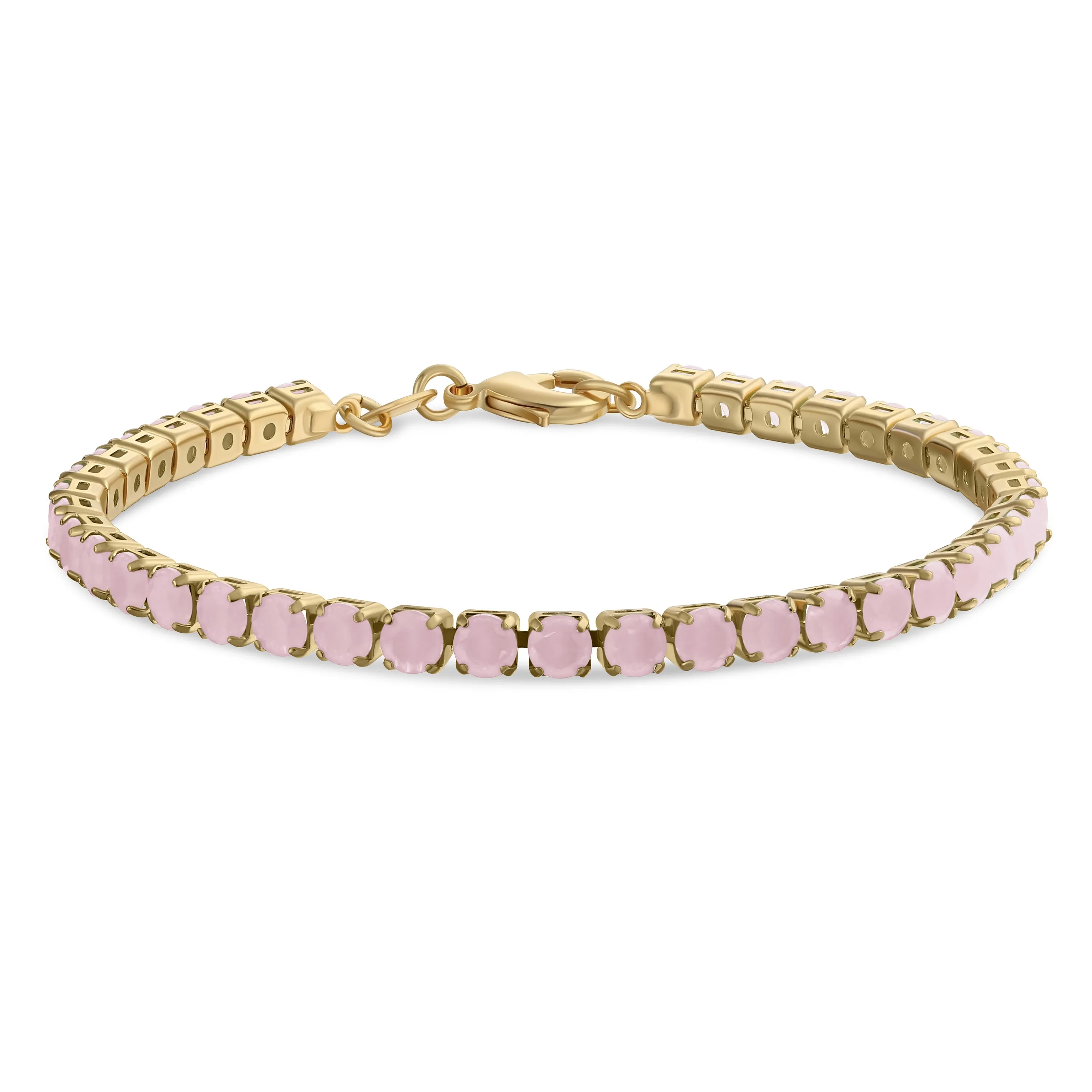 Classic 12CTW Blue CZ Tennis Bracelet 14K Gold Plated 7.5 Inch