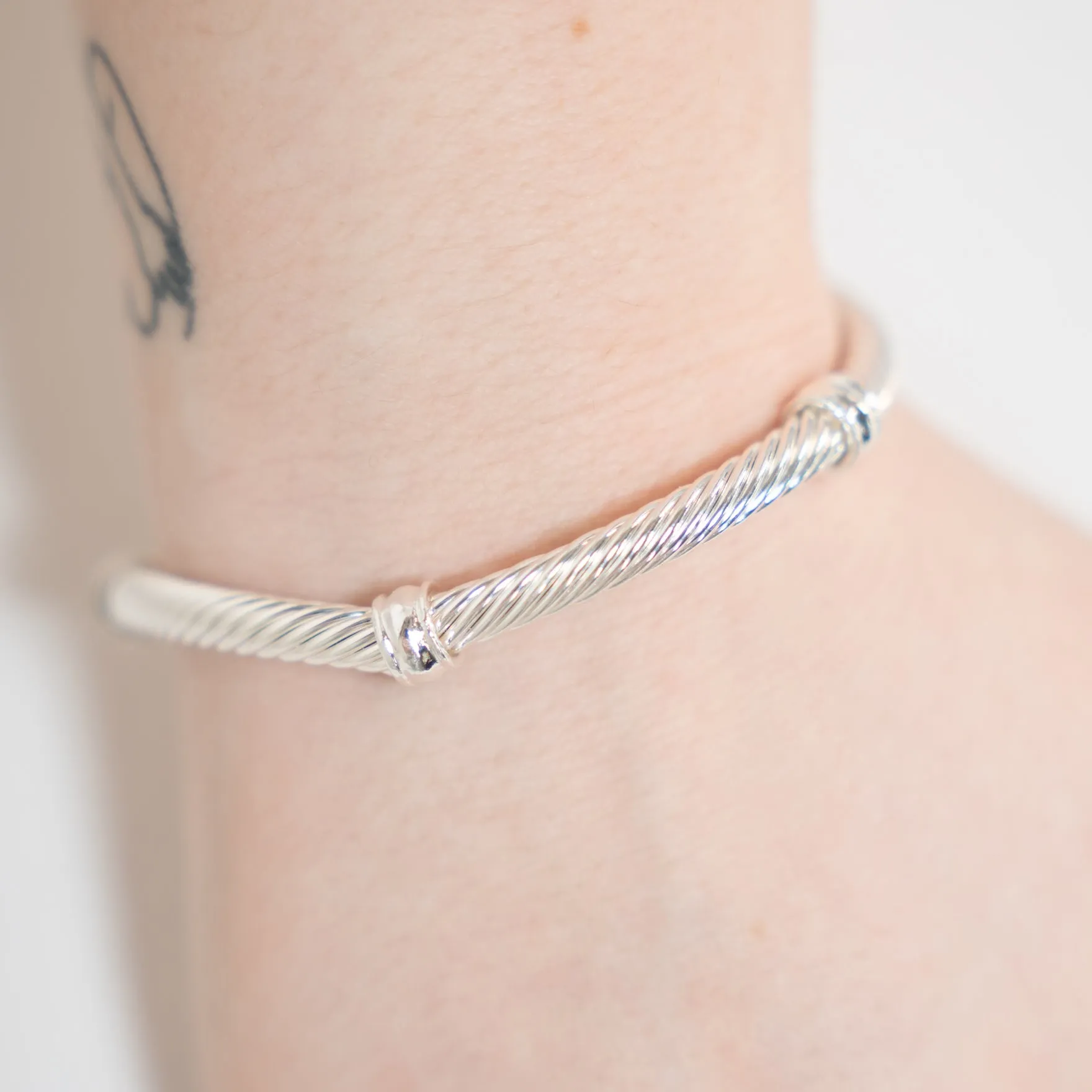 Classic Cable Bangle Bracelet