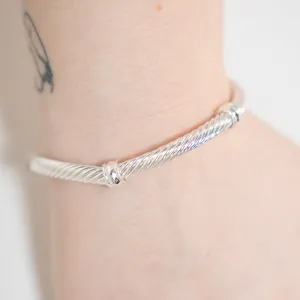 Classic Cable Bangle Bracelet