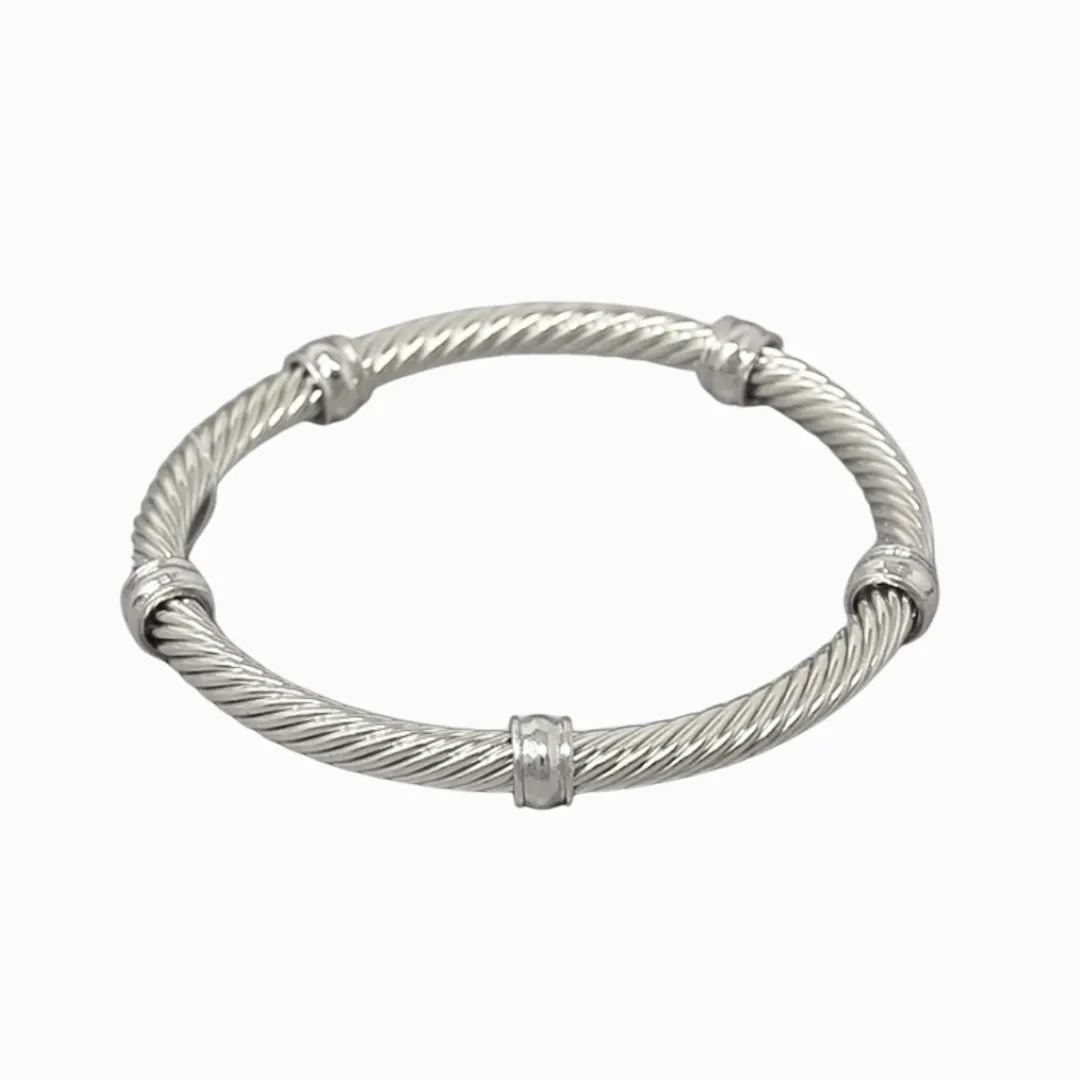 Classic Cable Bangle Bracelet