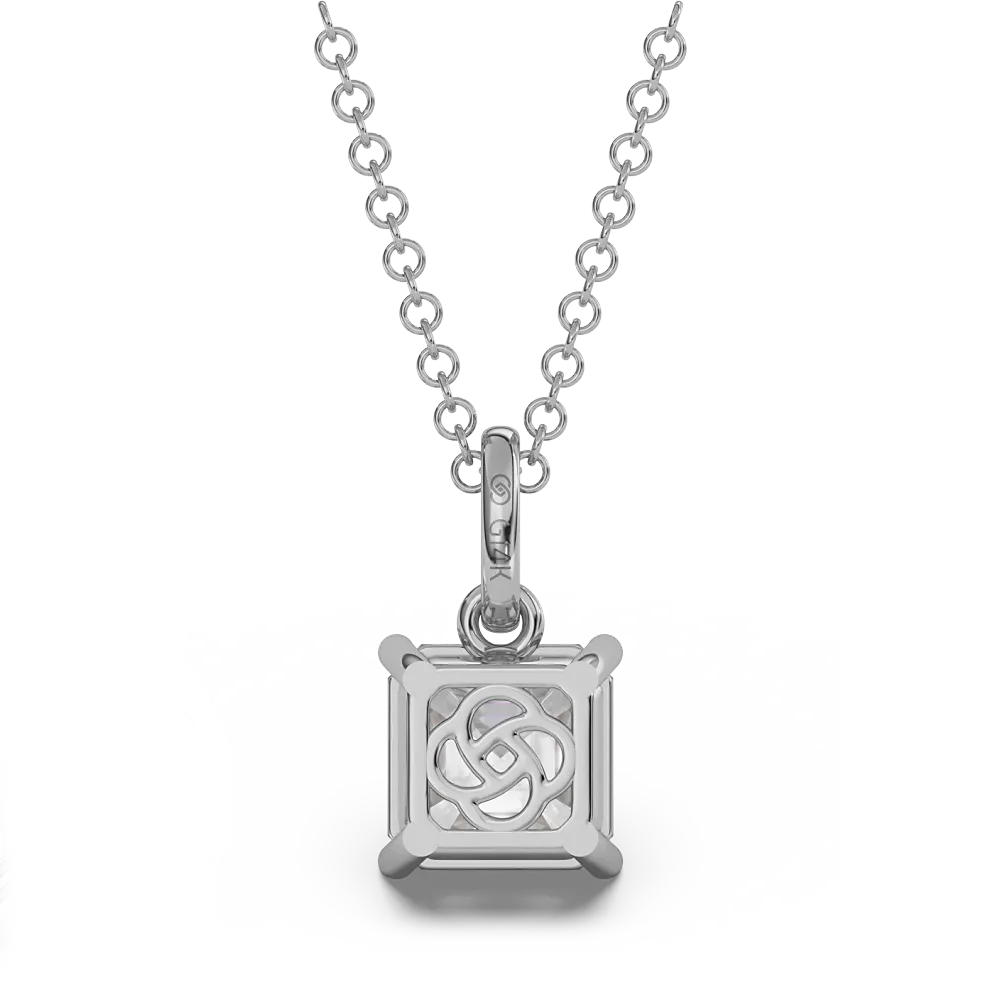 Classica VVS1 Asscher Cut Moissanite Solitaire Necklace