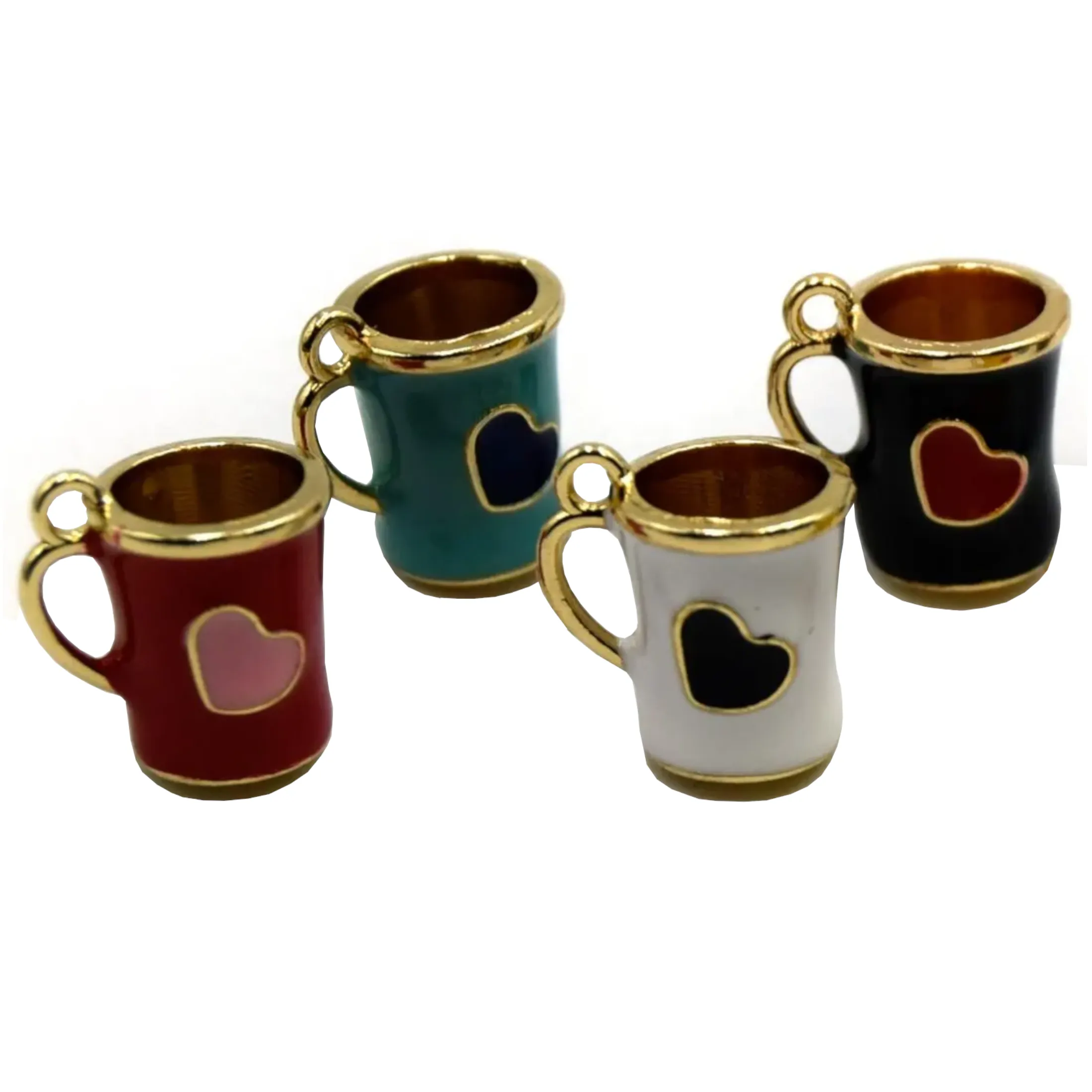 Coffee Cup Charms for Bracelet and Necklaces - Coffee Lover's Jewelry