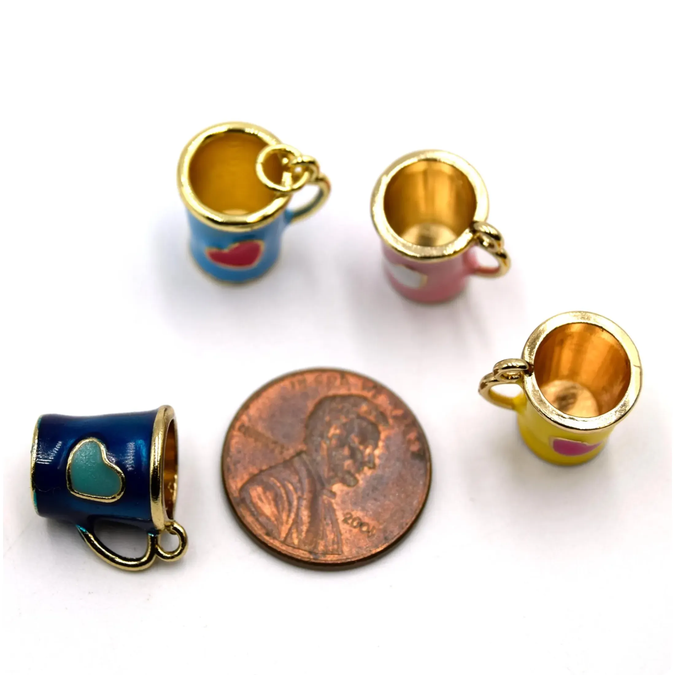 Coffee Cup Charms for Bracelet and Necklaces - Coffee Lover's Jewelry