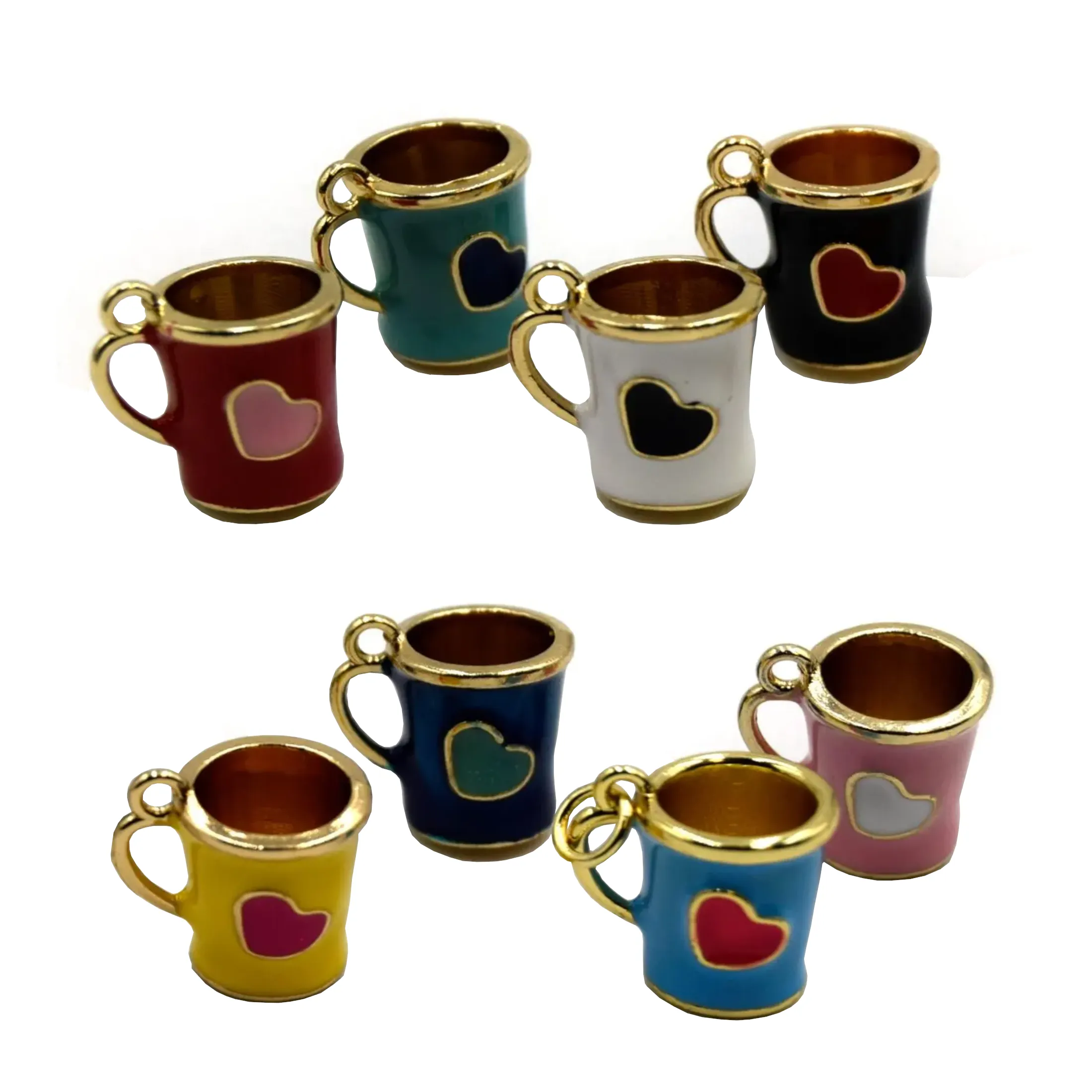 Coffee Cup Charms for Bracelet and Necklaces - Coffee Lover's Jewelry