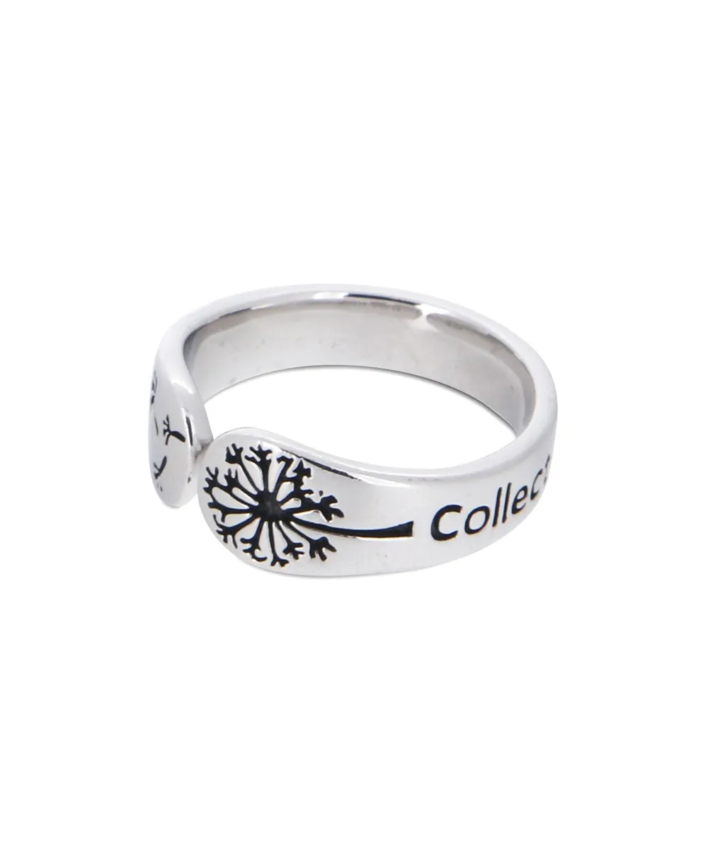 Collect Beautiful Moments Dandelion Sterling Silver Adjustable Ring