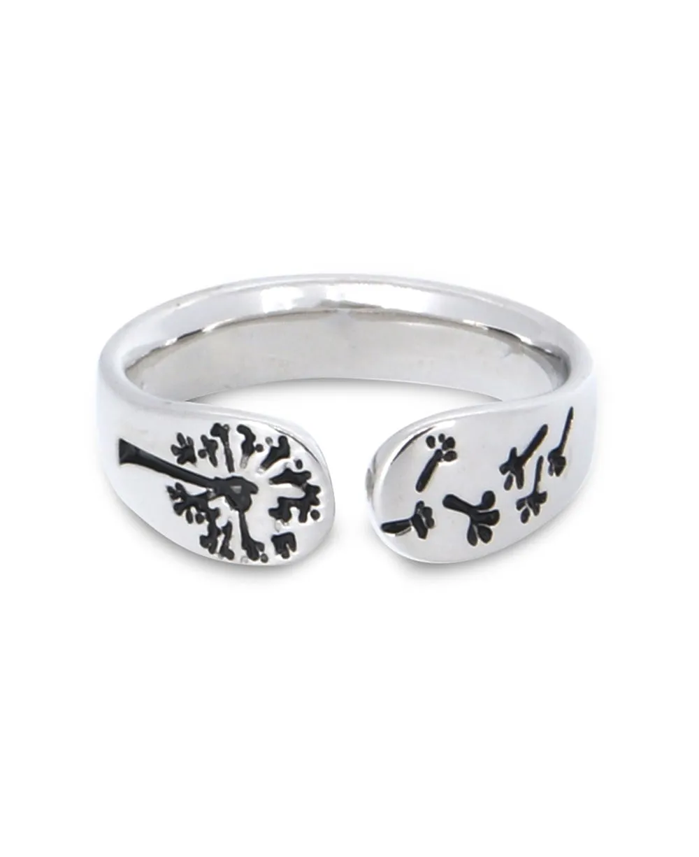 Collect Beautiful Moments Dandelion Sterling Silver Adjustable Ring
