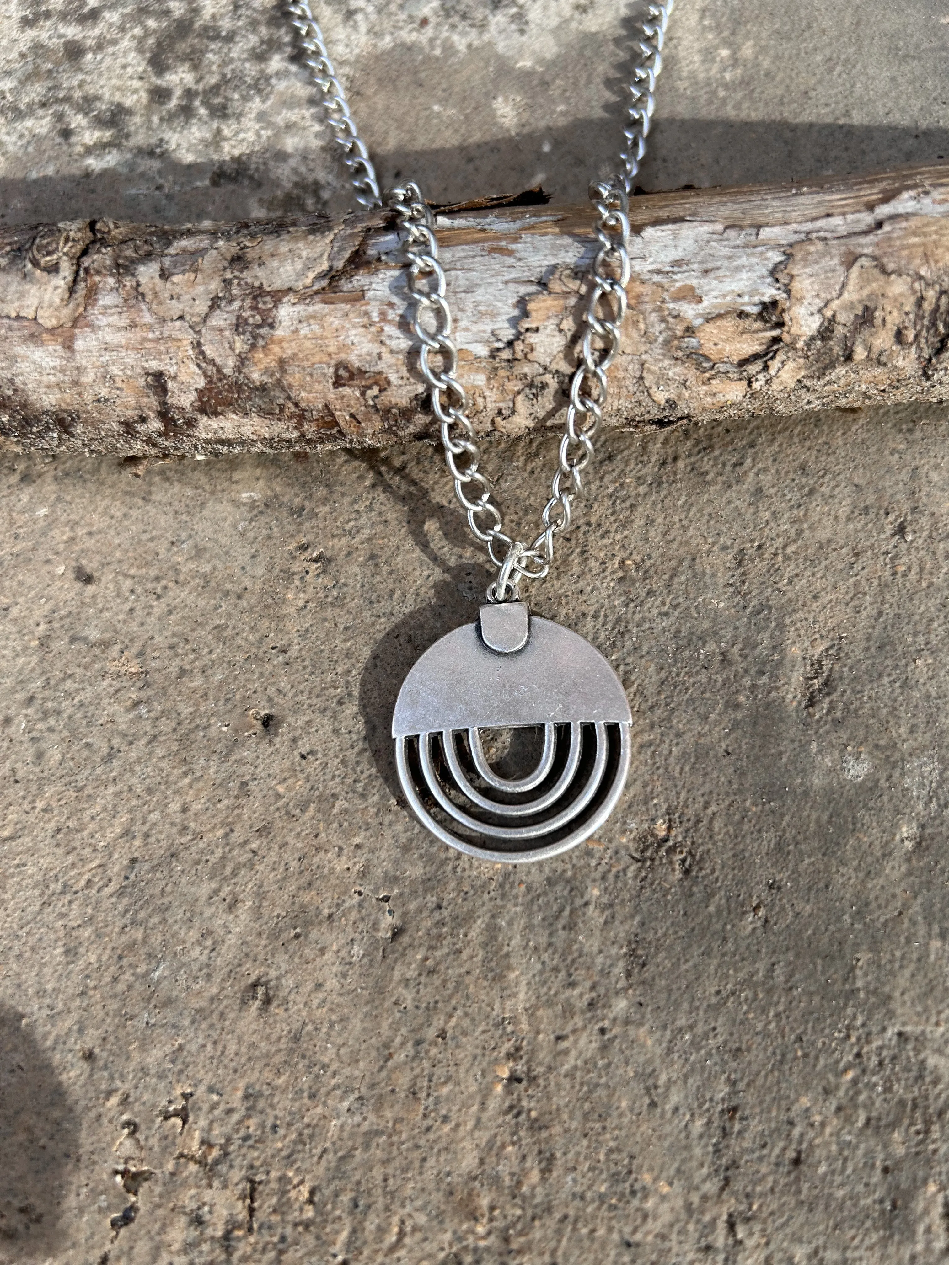 Concentric Rings Layering Necklace