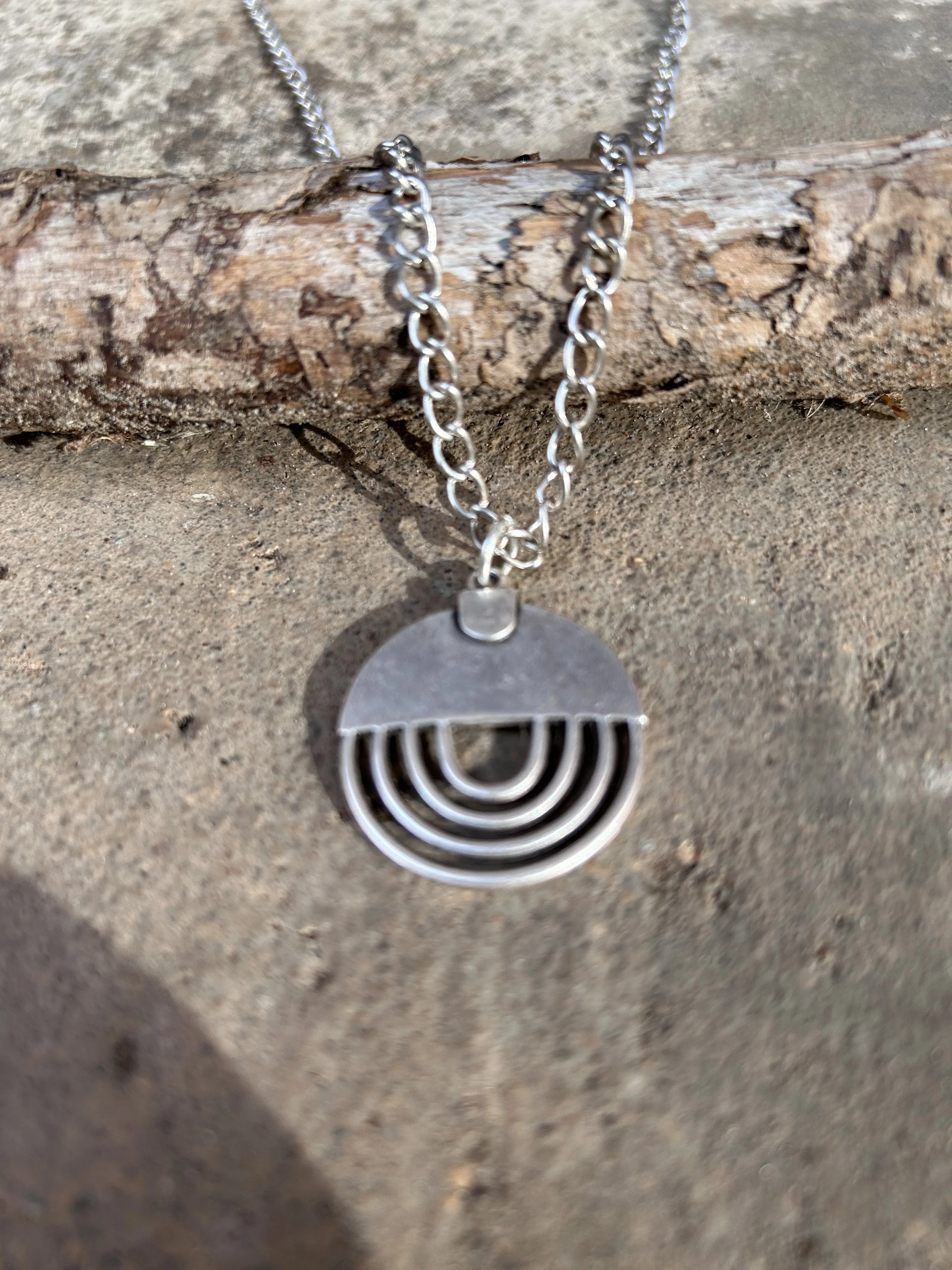 Concentric Rings Layering Necklace