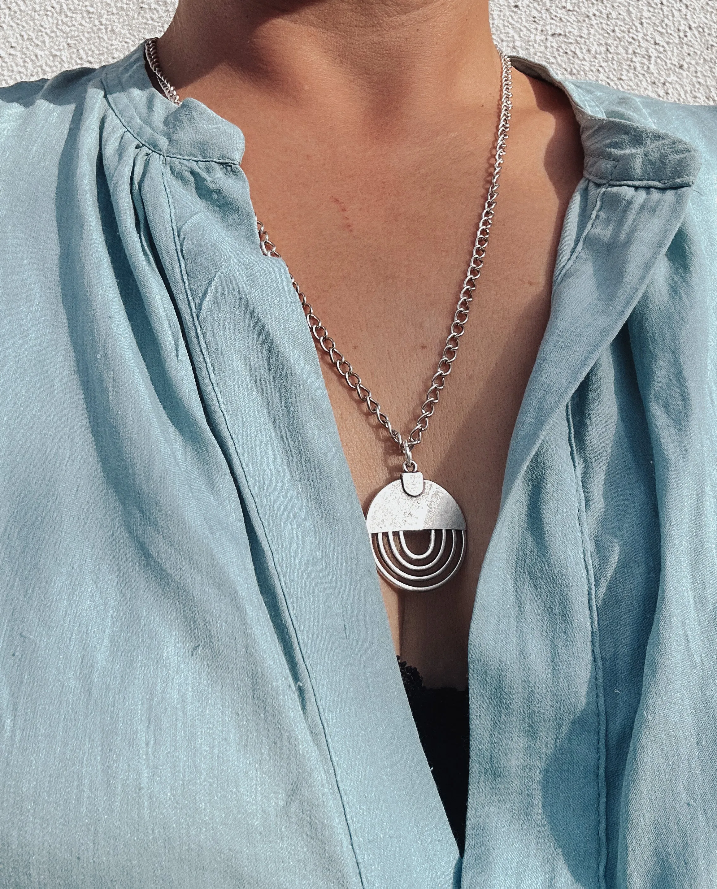 Concentric Rings Layering Necklace