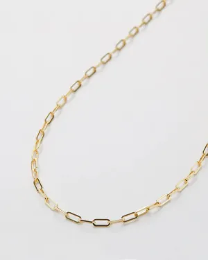 Connected Delicate Paperclip Chain Necklace