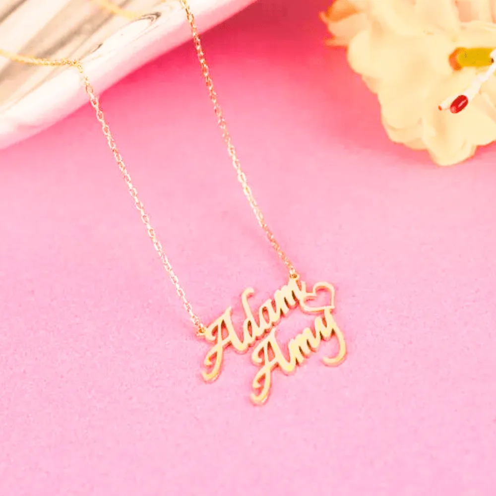 Couple name necklace - Customise gift idea
