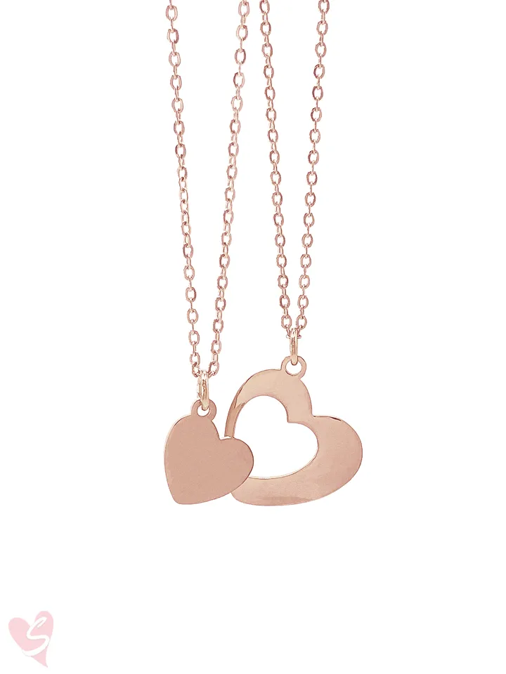 Custom Soulmate© Double Heart Set Names Necklace