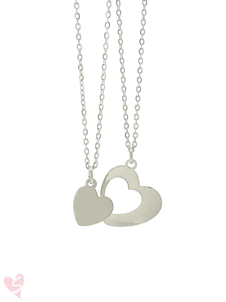 Custom Soulmate© Double Heart Set Names Necklace