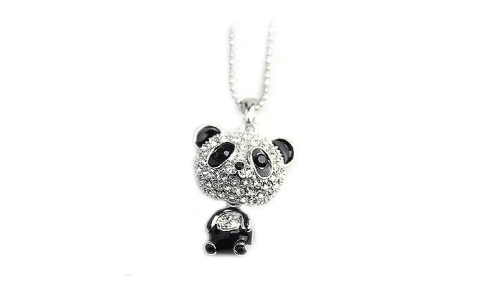 Cute Female Sweater Chain Panda Necklace Jewelry for Women