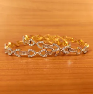 CZ STUDDED DIAMOND LOOK ELEGANT BANGLES