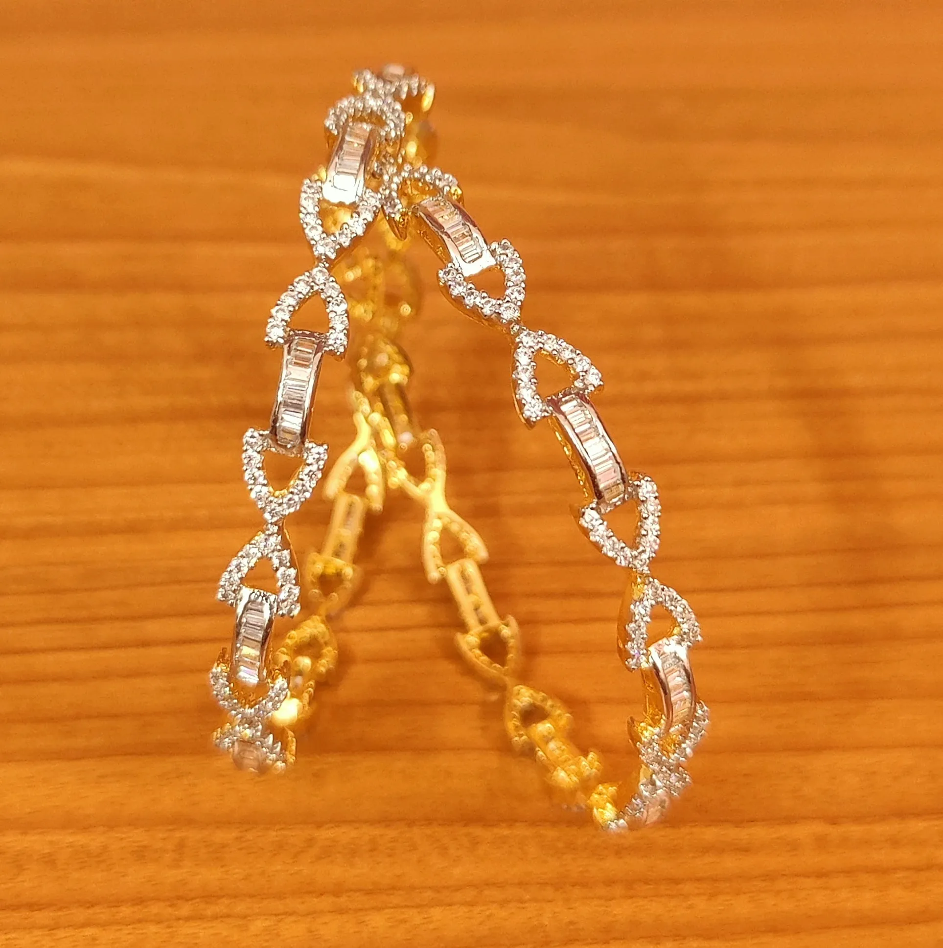 CZ STUDDED DIAMOND LOOK ELEGANT BANGLES
