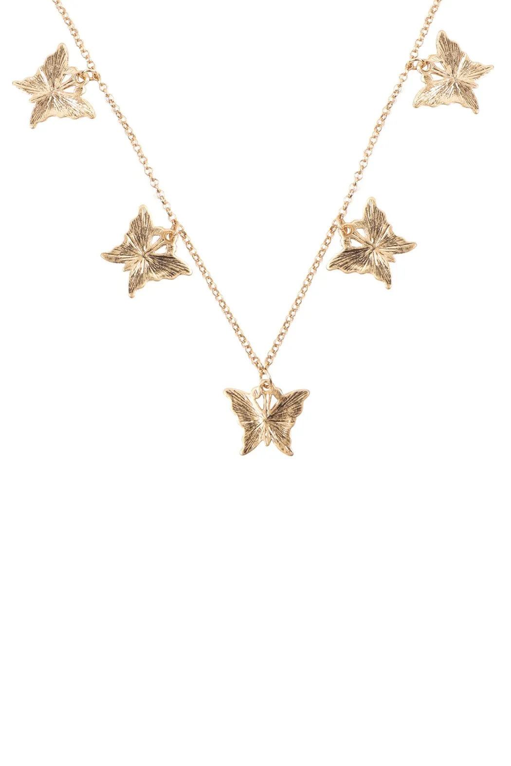 Dainty Butterfly Chain Necklace and Earring Set