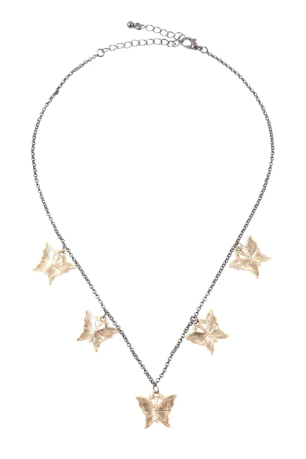 Dainty Butterfly Chain Necklace and Earring Set