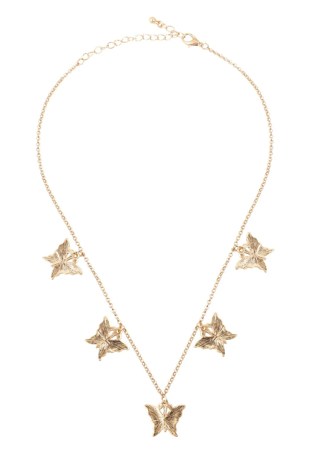 Dainty Butterfly Chain Necklace and Earring Set