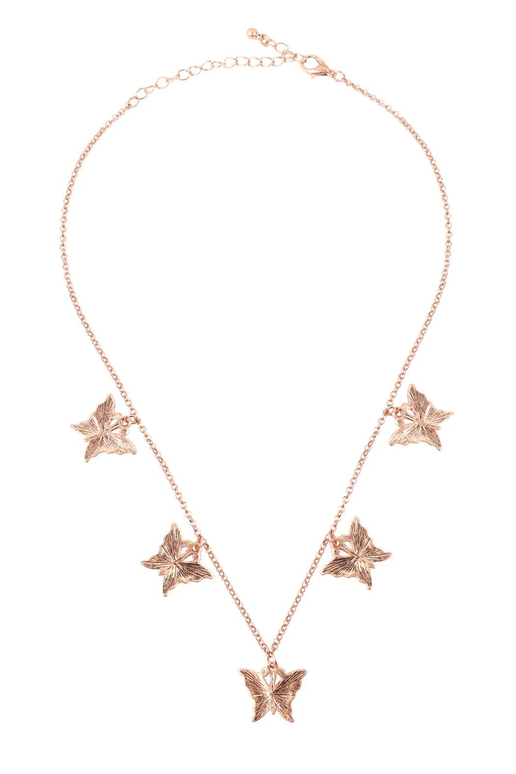 Dainty Butterfly Chain Necklace and Earring Set