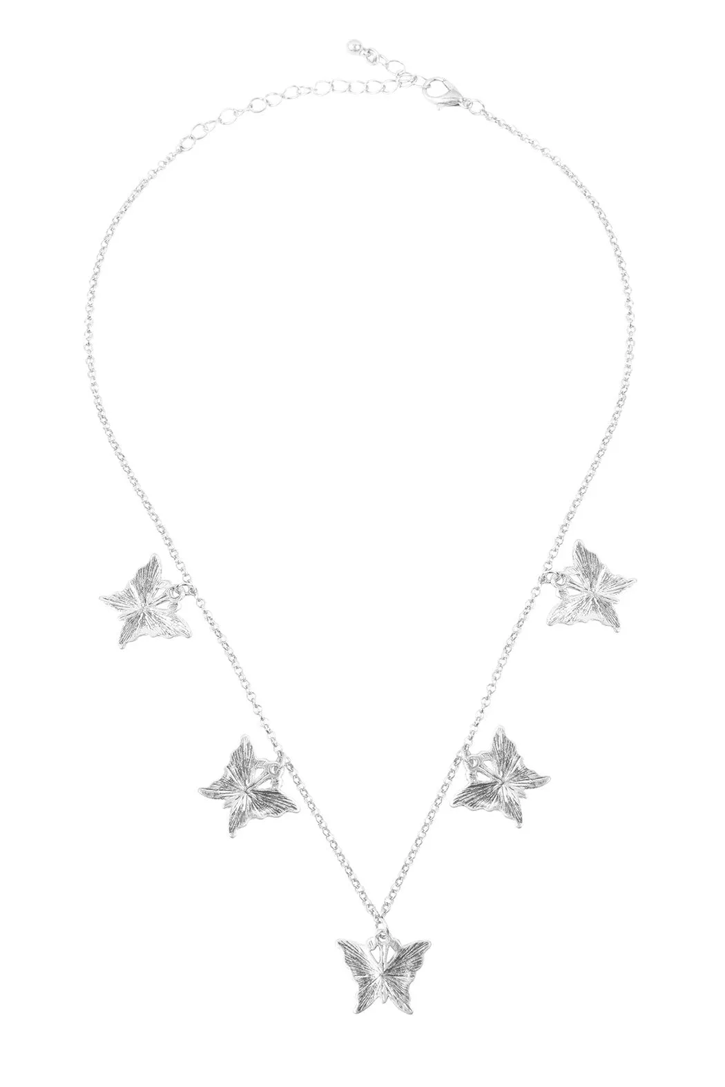 Dainty Butterfly Chain Necklace and Earring Set
