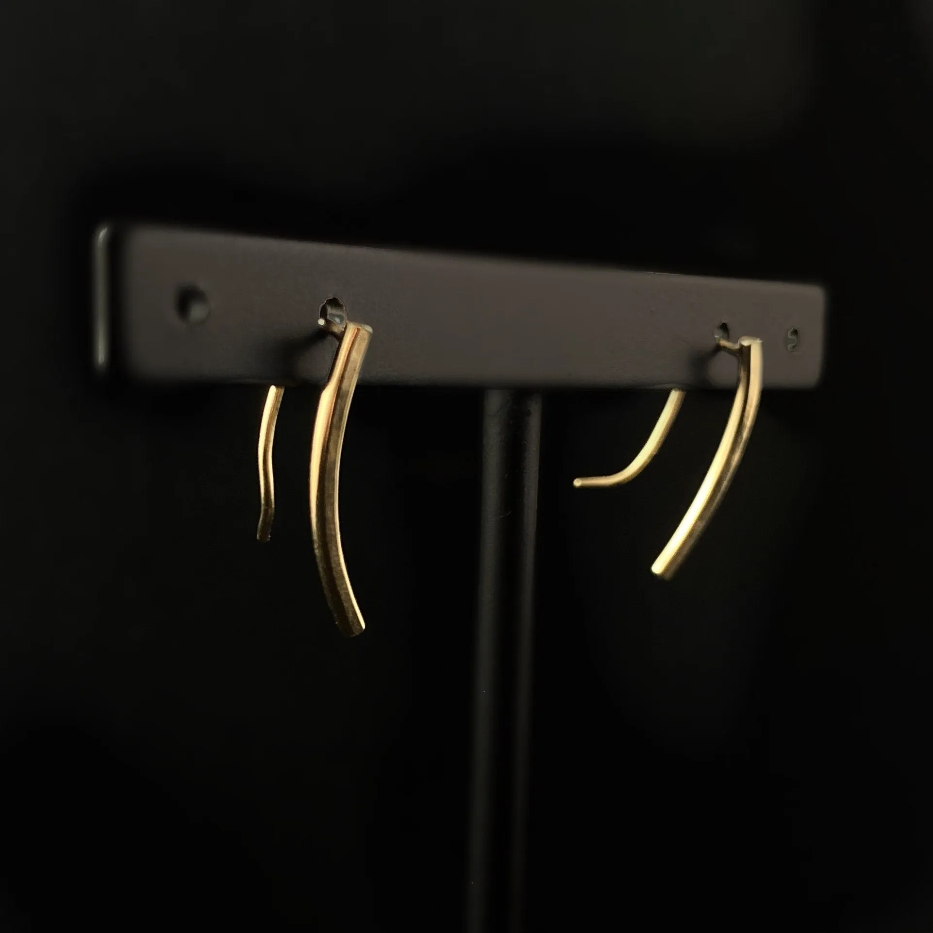 Dainty Gold Bar Ear Climbers/Earrings - Fashionable Jewelry for Women