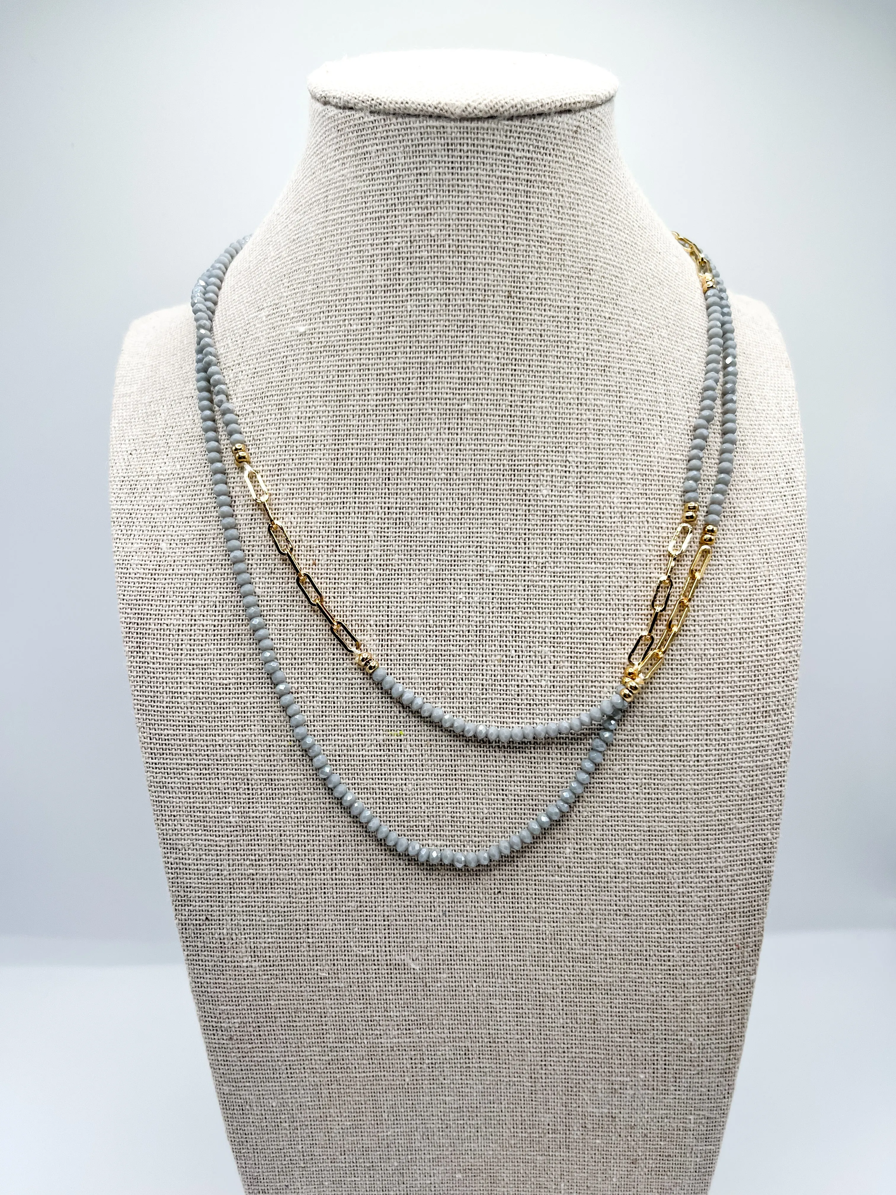 Dainty Gold Bead Necklace