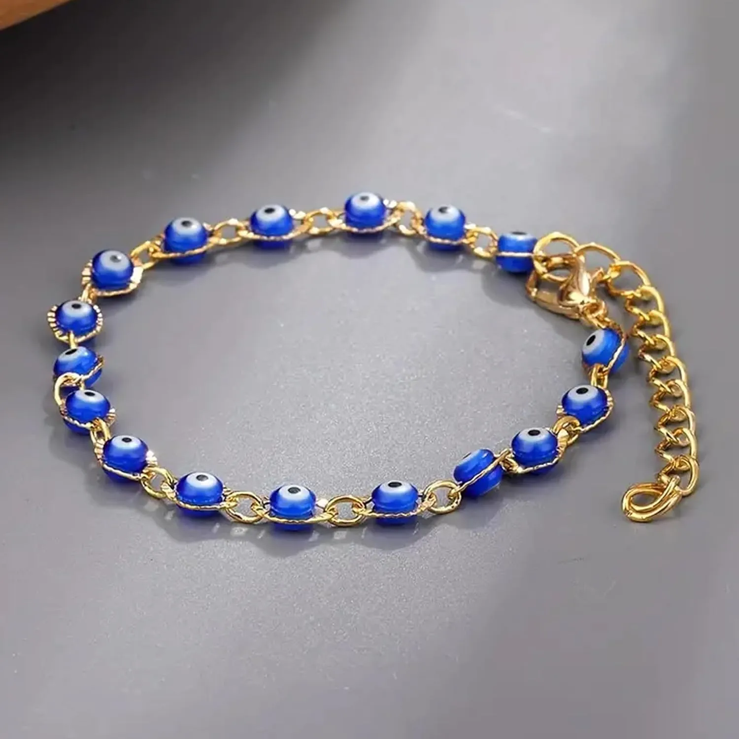 Dainty Gold Bracelets for Women Trendy Evil Eye Bracelets Hand Chain Bracelet Turkish Lucky Hand Jewelry Gifts