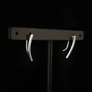 Dainty Silver Bar Ear Climbers/Earrings - Fashionable Jewelry for Women
