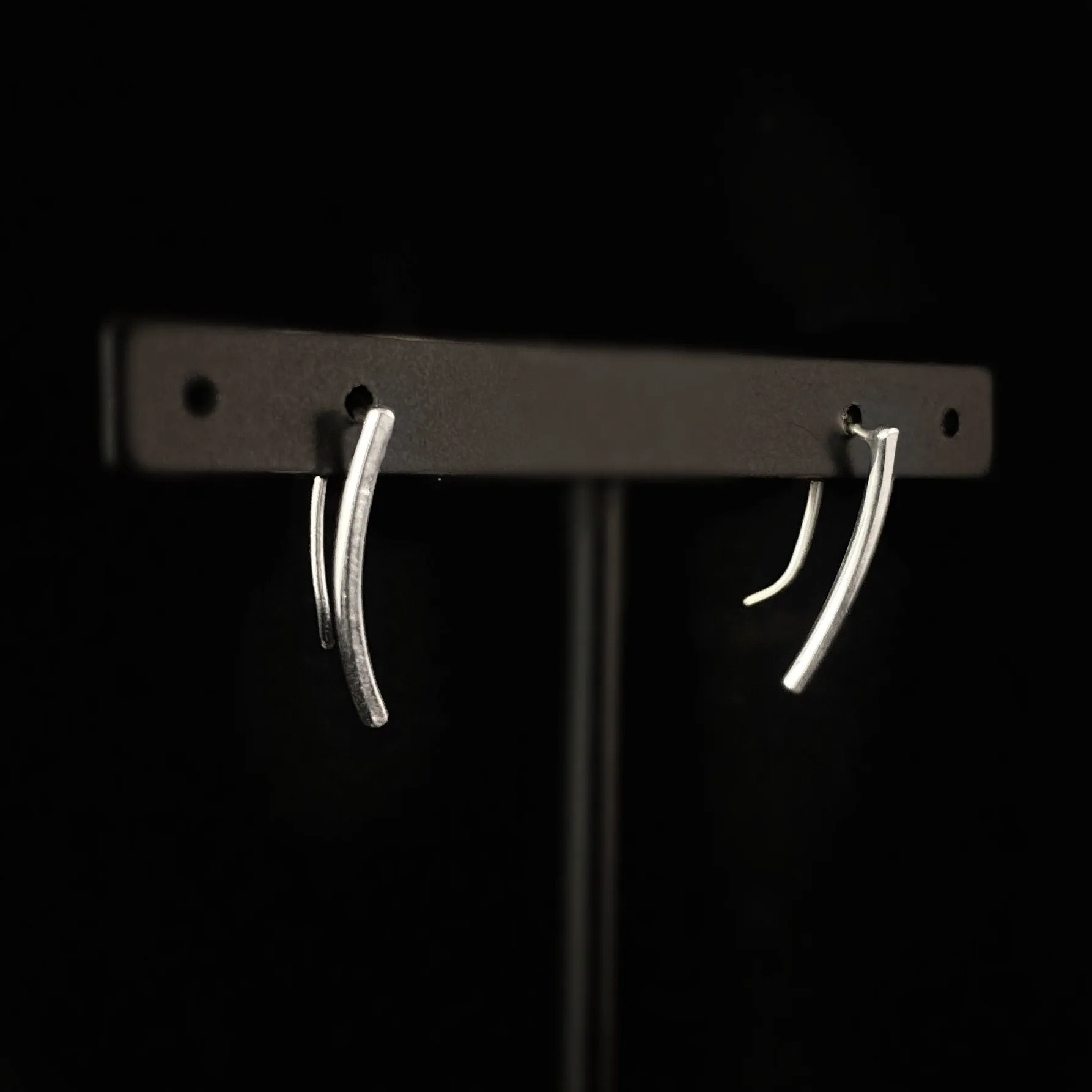 Dainty Silver Bar Ear Climbers/Earrings - Fashionable Jewelry for Women