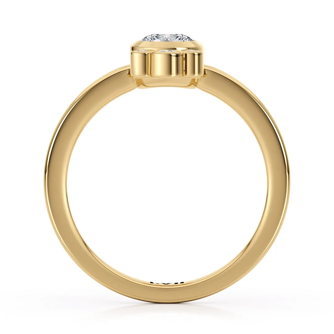 Dainty Vintage Art Deco Engagement Ring - The Emmeline Ring