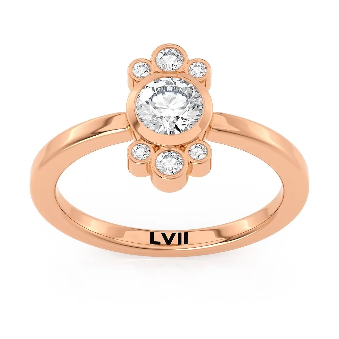 Dainty Vintage Art Deco Engagement Ring - The Emmeline Ring