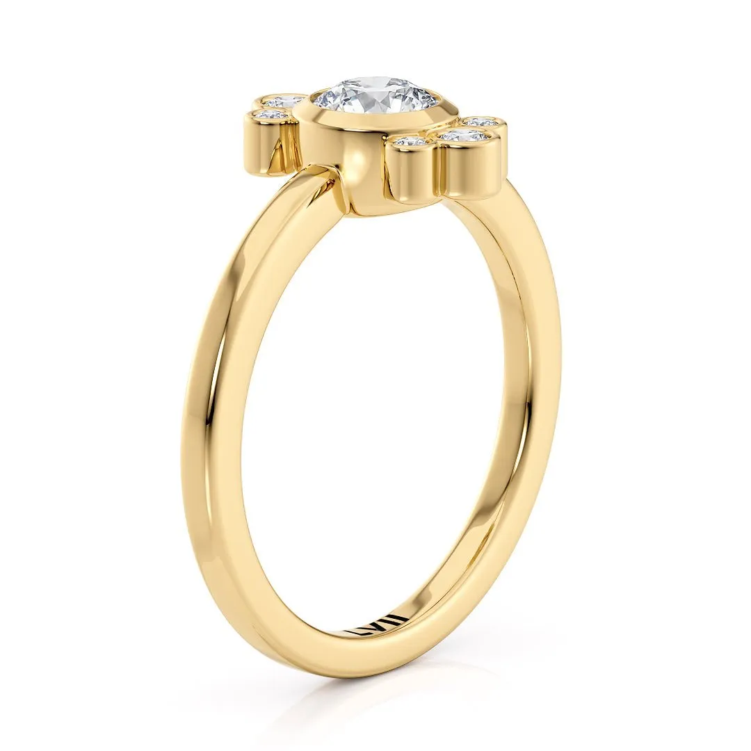 Dainty Vintage Art Deco Engagement Ring - The Emmeline Ring