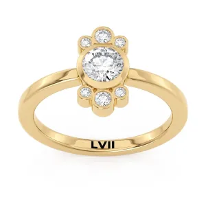 Dainty Vintage Art Deco Engagement Ring - The Emmeline Ring