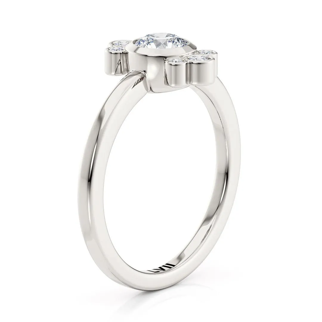 Dainty Vintage Art Deco Engagement Ring - The Emmeline Ring