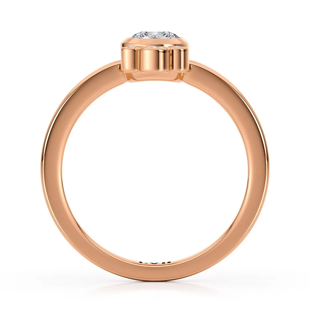 Dainty Vintage Art Deco Engagement Ring - The Emmeline Ring