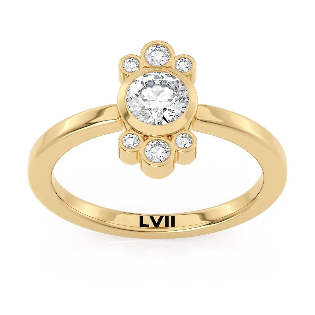 Dainty Vintage Art Deco Engagement Ring - The Emmeline Ring