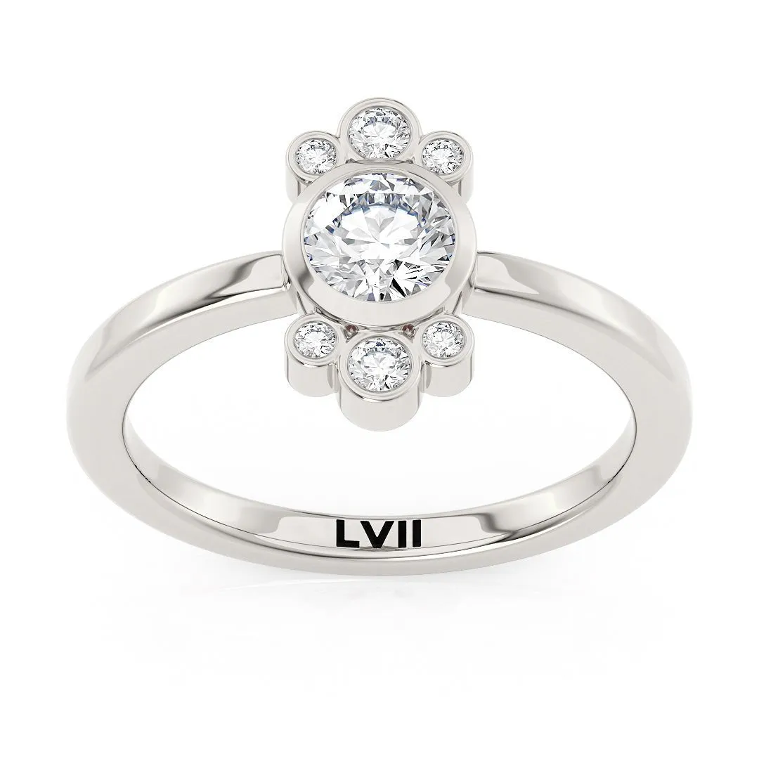 Dainty Vintage Art Deco Engagement Ring - The Emmeline Ring